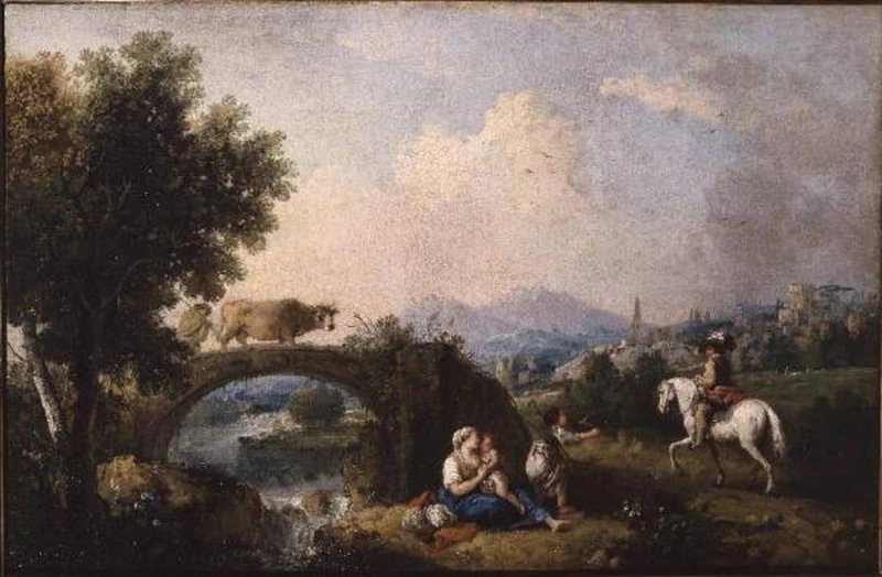 Paesaggio con ponte e cavaliere - Accademia Carrara, Bergamo